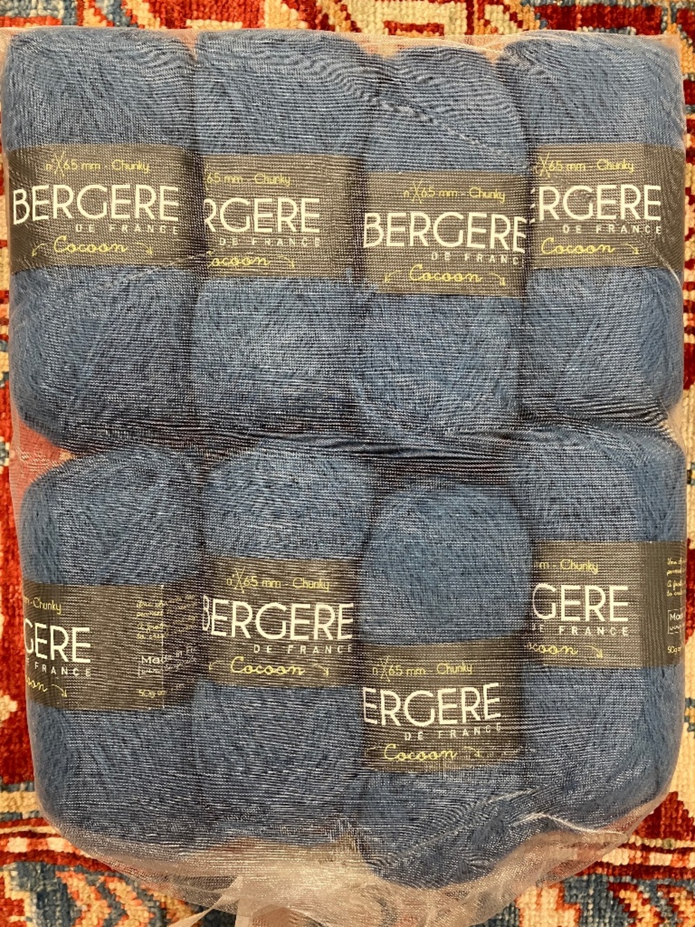 8 x New Bergere De France Cocooning Alpaca Mohair Yarn - Made in France - Blue